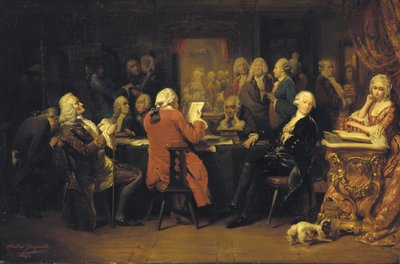 Voltaire at the Reading Room at Procope by Claude Jacquand