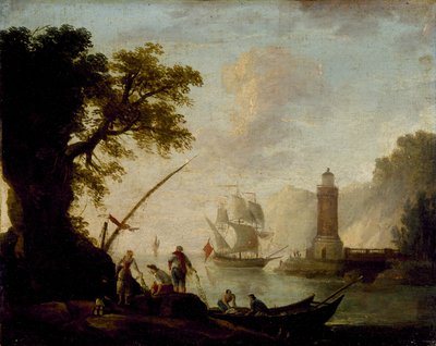 A Mediterranean Coastal View by Claude Joseph Vernet