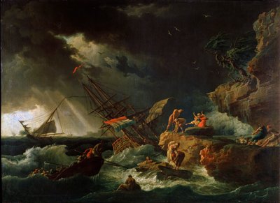 Storm at the Sea by Claude Joseph Vernet