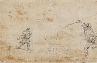 David and Goliath (verso) by Claude Lorrain