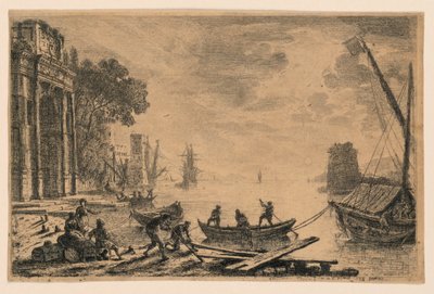 Harbour Scene by Claude Lorrain