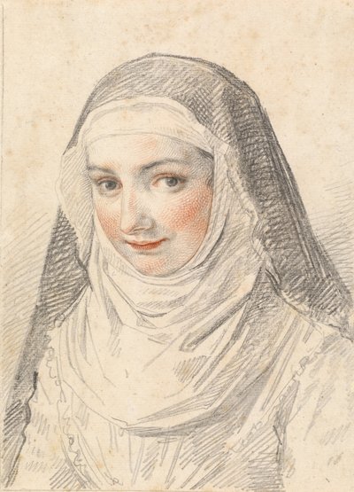 A Young Nun by Claude Mellan