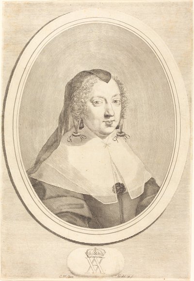 Anne of Austria by Claude Mellan