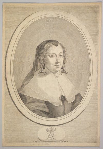 Anne of Austria by Claude Mellan