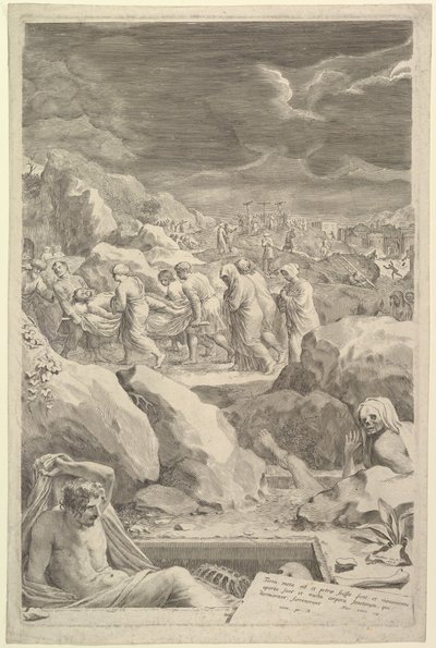 Burial Procession of Christ, 1678 by Claude Mellan