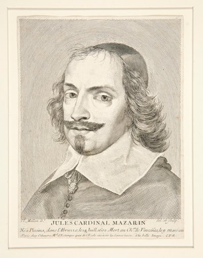 Cardinal Jules Mazarin (1602-1661) by Claude Mellan