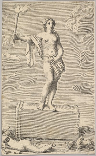 Feminine Figure by Claude Mellan