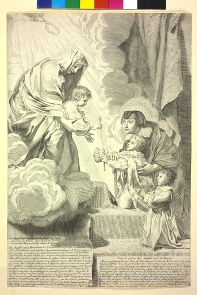 King of France Louis XIV by Claude Mellan