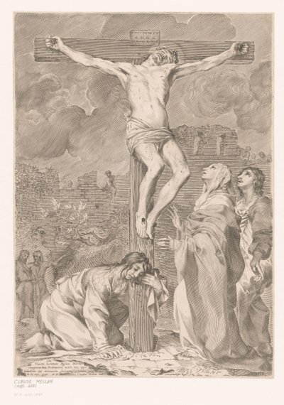 Crucifixion of Christ by Claude Mellan