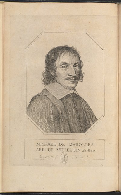 Michel de Marolles by Claude Mellan