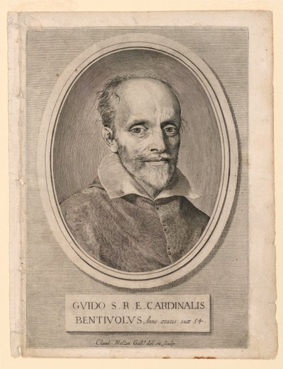 Portrait of Cardinal Guido Bentivoglio by Claude Mellan
