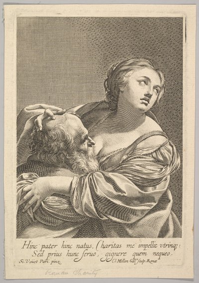 Roman Charity by Claude Mellan