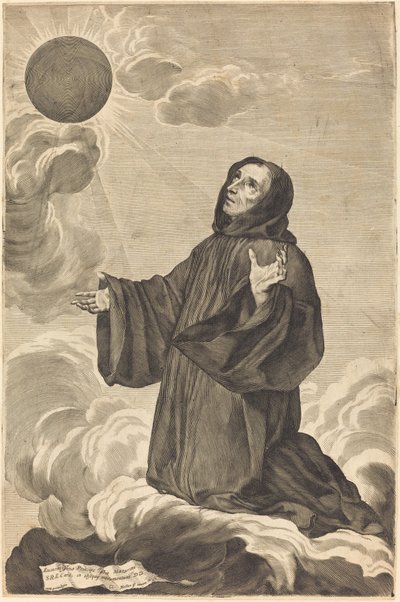 Saint Benedict by Claude Mellan