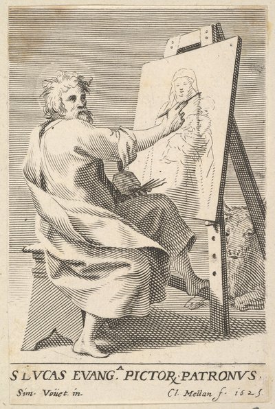 St. Luke Painting the Virgin by Claude Mellan
