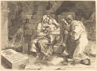 The Holy Family by Claude Mellan