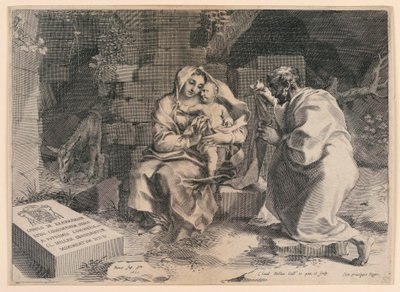 The Holy Family by Claude Mellan