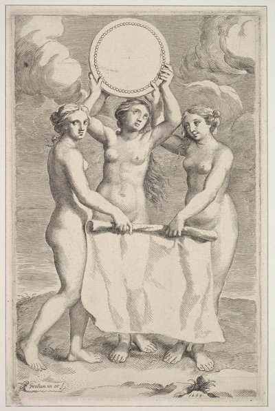 The Three Graces, 1659 by Claude Mellan