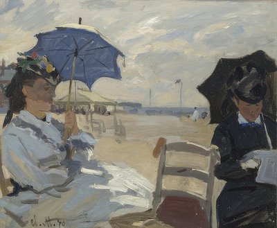 On the Beach at Trouville. 1870 by Claude Monet