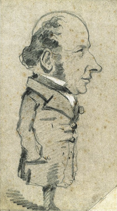 Caricature of Eugène Marcel by Claude Monet