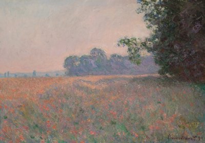 Field of Oats and Poppies by Claude Monet