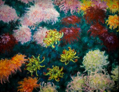 Chrysanthemums Bed by Claude Monet