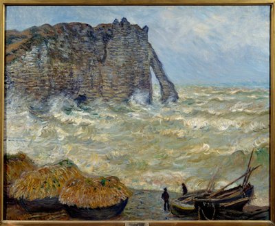 Cliff at Etretat by Claude Monet