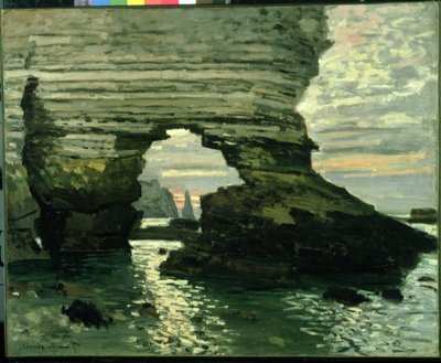 Cliff at Etretat by Claude Monet