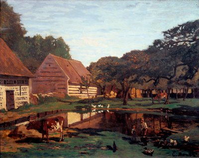 Farm yard in Normandy by Claude Monet