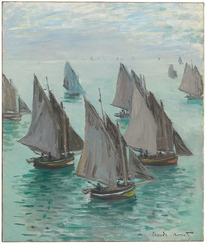 Fishing Boats, Calm Sea by Claude Monet