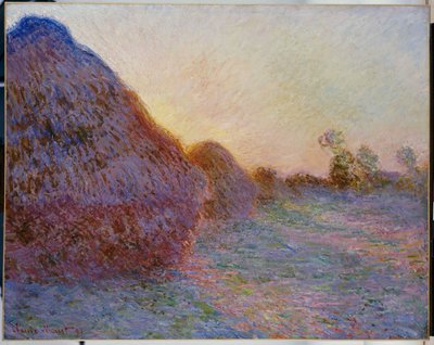 Haystacks by Claude Monet