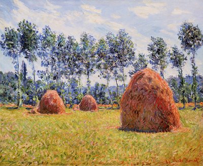 Haystacks at Giverny, 1884 by Claude Monet