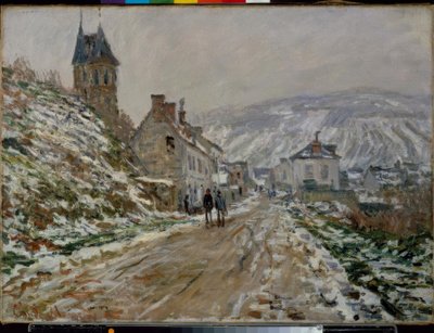 The Road to Vétheuil, Winter by Claude Monet