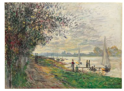 The Bank of Petit-Gennevilliers, Sunset, 1875 by Claude Monet