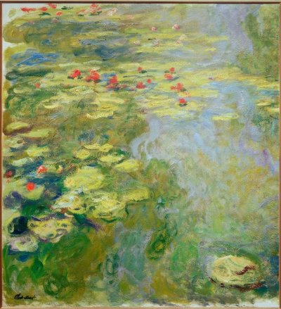 The Water Lily Pond (left part) by Claude Monet