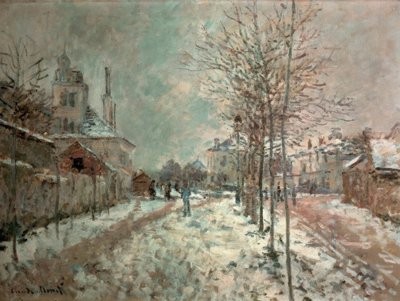 Boulevard de Pontoise in Argenteuil, Snow by Claude Monet