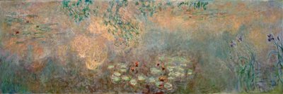 The Water Lily Pond with Iris by Claude Monet