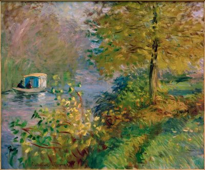The Boat Studio by Claude Monet