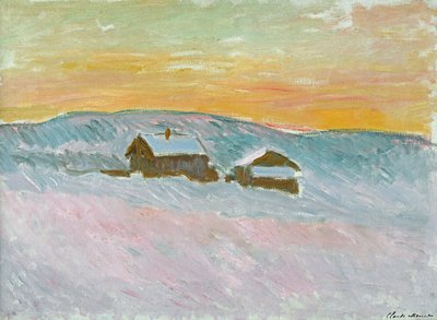 Norwegian Landscape, Blue Houses by Claude Monet