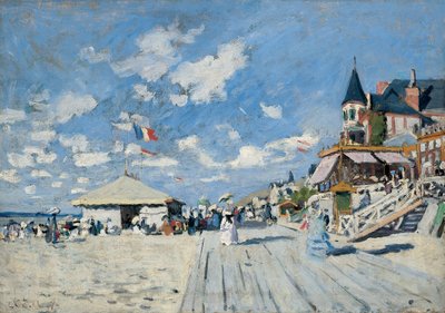 On the Beach at Trouville by Claude Monet