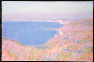 On the Cliffs near Dieppe, Sunset by Claude Monet