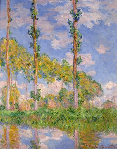 Poplars in the Sun by Claude Monet