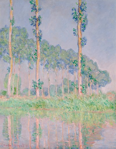 Poplars, Pink Effect by Claude Monet