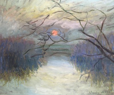 Sunset on the Seine at Vétheuil, 1880 by Claude Monet