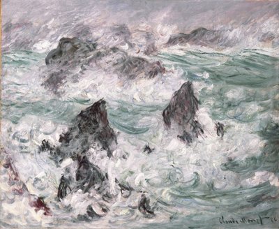 Storm at Belle-Ile by Claude Monet