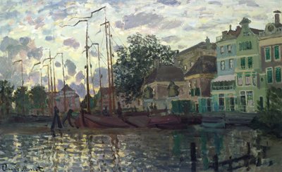 The Dam at Zaandam, Evening by Claude Monet