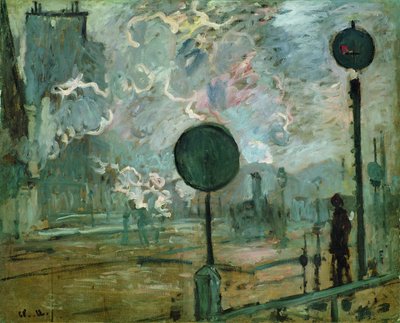 The Gare Saint Lazare Le Signal by Claude Monet