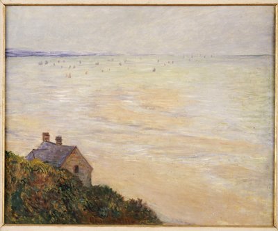 The Hut at Trouville, Low Tide by Claude Monet