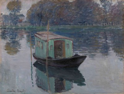 The Studio Boat by Claude Monet