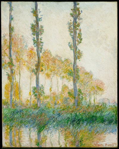 The Three Trees, Autumn by Claude Monet
