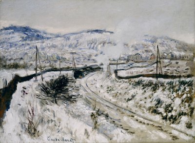 Train in the Snow at Argenteuil by Claude Monet